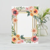 招待状 - ヴィンテージの花 (スタンド正面)