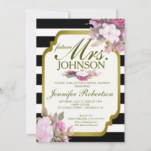 招待状 |ヴィンテージ付きブライダルシャワールック (正面)