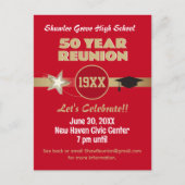 招待状!任意の年次クラス懇親会はがき ポストカード (正面)