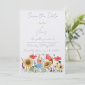 招待状 保存して。デイブの花のデザイン ご希望に沿ったおしゃれなものに (スタンド正面)