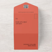 招待状(出欠確認付き)- シェルをテーマにした招待状 オールインワン招待状 (外側)