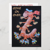 招待状-子供のためのRollapilla 招待状 (正面/裏面)