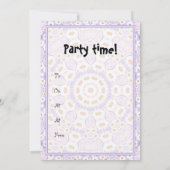 招待状-子犬のパワー子犬の足のプリント 招待状 (裏面)