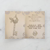 招待状-帽子およびGooglesのSteampunk 招待状 (内部)