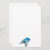 招待状 : 幸せの青い鳥 (正面/裏面)