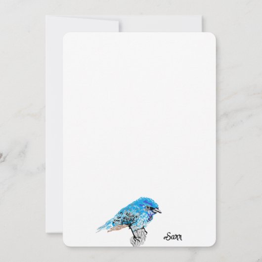 招待状 : 幸せの青い鳥 (裏面)