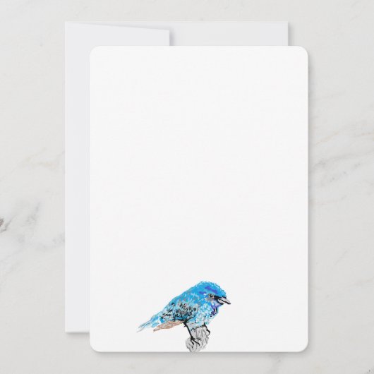 招待状 : 幸せの青い鳥 (正面)