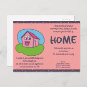 招待状-引っ越し祝いパーティー ポストカード (正面/裏面)