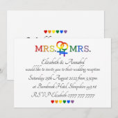 招待状 - 御夫婦のための結婚式招待状 (正面/裏面)