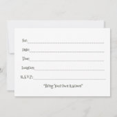 招待状·感謝していトゥ·ゴッド·イット·フライデー·パーティー 招待状 (裏面)