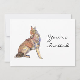 招待状,招待状,，コヨーテ動物，荒野 招待状