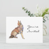 招待状,招待状,，コヨーテ動物，荒野 招待状 (スタンド正面)