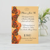 招待状（昆虫）オオカバマダラ、モナーク蝶 招待状 (スタンド正面)