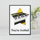 招待状: 星が付いているピアノ演奏会 招待状 (スタンド正面)