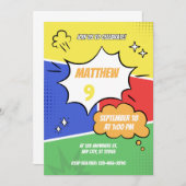 招待状-漫画ブックスタイルカスタマイズ – 名前年齢 招待状 (正面/裏面)