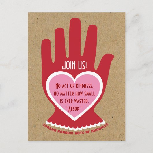 招待状：無作為な親切パーティー インビテーションポストカード (正面)