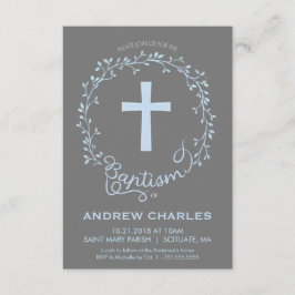 招待状-男の赤ちゃんの招待--に洗礼を施す洗礼 招待状