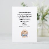 招待状-男の赤ちゃん1st誕生日パーティー 出欠カード (スタンド正面)