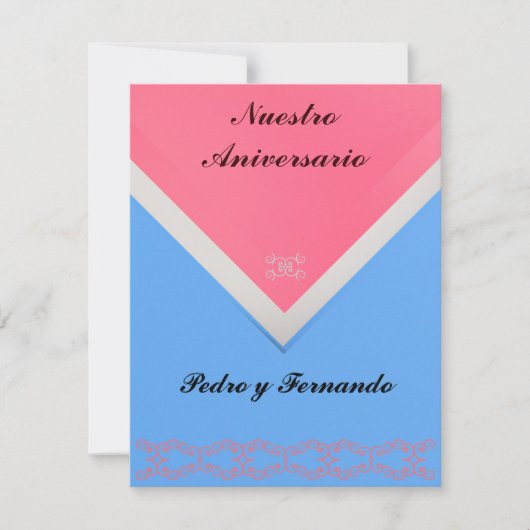 招待状 - 私たちの記念日 (正面)