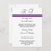 招待状 – 紫色の線 (正面/裏面)