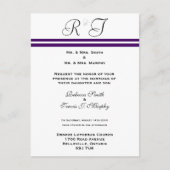 招待状 – 紫色の線 (正面)