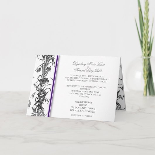 招待状（紫） 招待状 (正面)