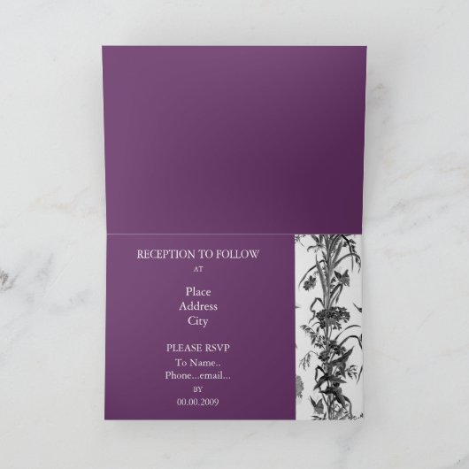 招待状（紫） 招待状 (内部)