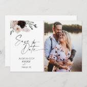 招待状,結婚ブライダル，ボホブライダル,赤面 招待状 (正面/裏面)