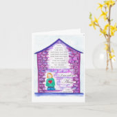 「招待状」美しいイラストの詩のカード カード (黄色い花)