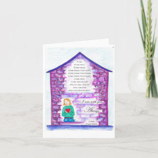 「招待状」美しいイラストの詩のカード カード