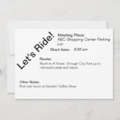 招待状 – 自転車ミートアップ (裏面)