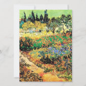 招待状。花咲く庭園の小道 招待状 (裏面)