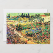 招待状。花咲く庭園の小道 招待状 (裏面)