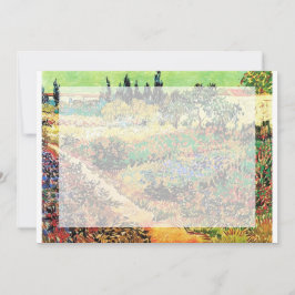 招待状。花咲く庭園の小道 招待状