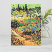 招待状。花咲く庭園の小道 招待状 (スタンド正面)