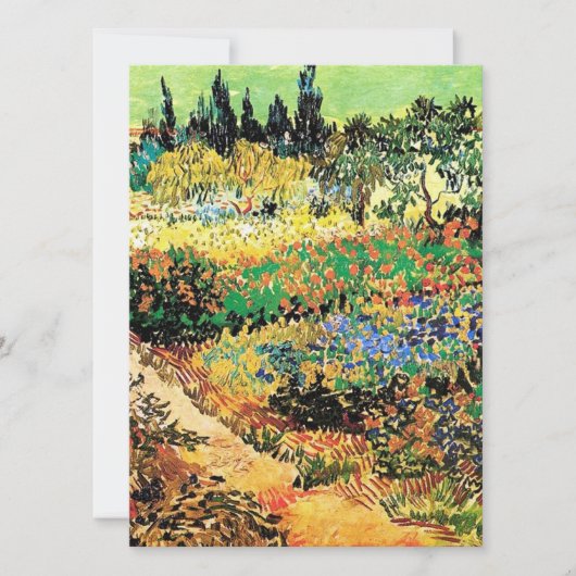 招待状。花咲く庭園の小道 招待状 (正面)