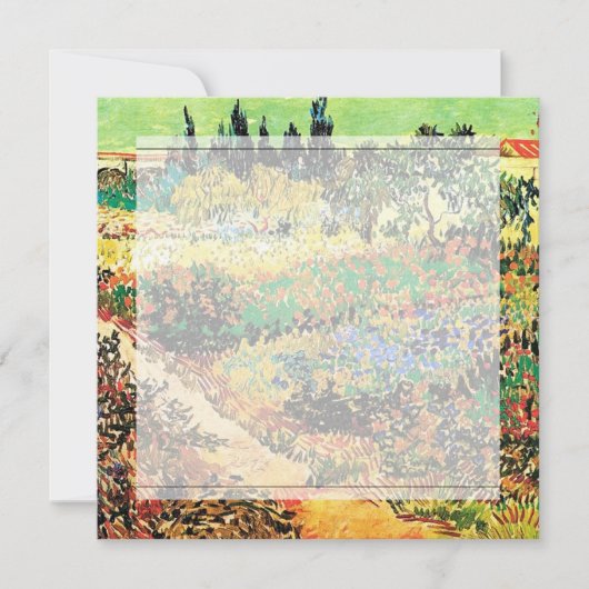 招待状。花咲く庭園の小道 招待状 (正面)