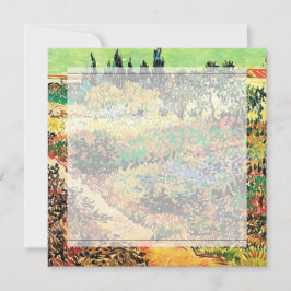 招待状。花咲く庭園の小道 招待状