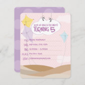 招待状 |誕生日 |シーサイド凧 (正面/裏面)