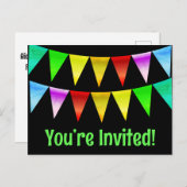 招待状 誕生日 ポストカード (正面/裏面)