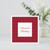 招待状 誕生日 抽象的な 赤い 円 (スタンド正面)