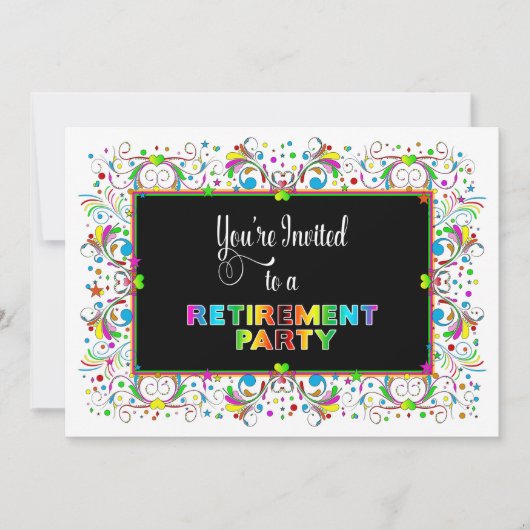 招待状, 退職パーティー, 鮮やかな色/デザイン 招待状 (正面)