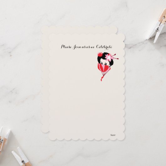 招待状：退職 招待状 (正面/裏面インサイチュ)