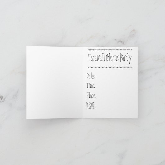 招待状：送別子宮 招待状 (内部)