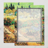 招待状。道のある花咲く庭 招待状 (正面/裏面)