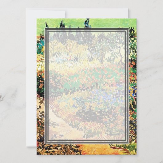 招待状。道のある花咲く庭 招待状 (正面)