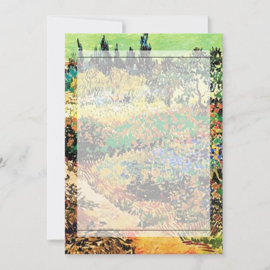 招待状。道のある花咲く庭 招待状 (正面)