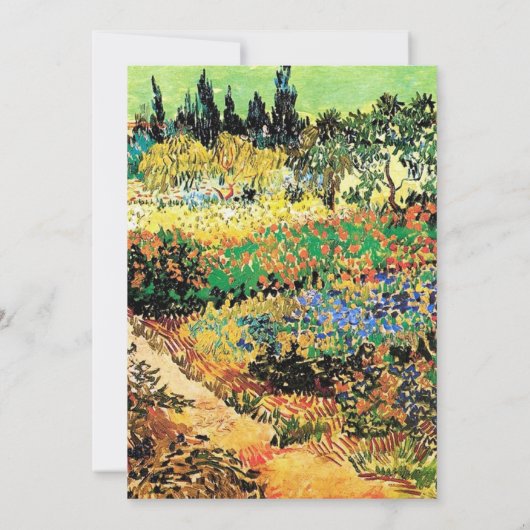 招待状。道のある花咲く庭 招待状 (裏面)