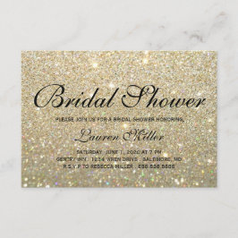 招待状-金ゴールドグライトファブシャワー 招待状