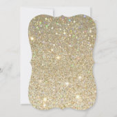 招待状-金ゴールドグリッターFab Sweet 16 招待状 (裏面)